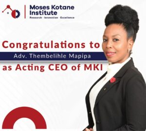 Welcome To Our New Acting Ceo Of Mki, Adv Thembelihle Mapipa - Moses 